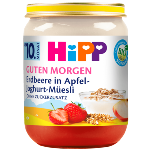 Hipp Guten Morgen Bio Erdbeere in Apfel-Joghurt-Müsli 160g